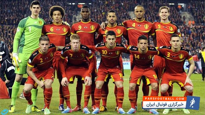 بلژیک ؛ تصویری از شابهت پیراهن تیم ملی بلژیک به جوراب طرح لوزی