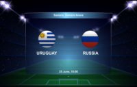 بازی اروگوئه و روسیه