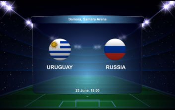 بازی اروگوئه و روسیه
