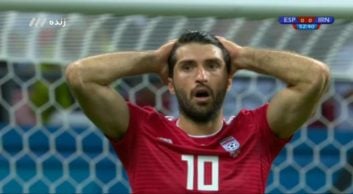 صحنه ی حساس تیم ملی مقابل اسپانیا