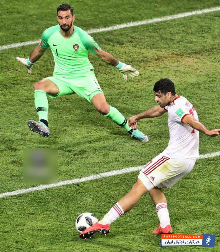 موقعیتی که مهدی طارمی در دیدار ایران برابر پرتغال در جام جهانی از دست داد
