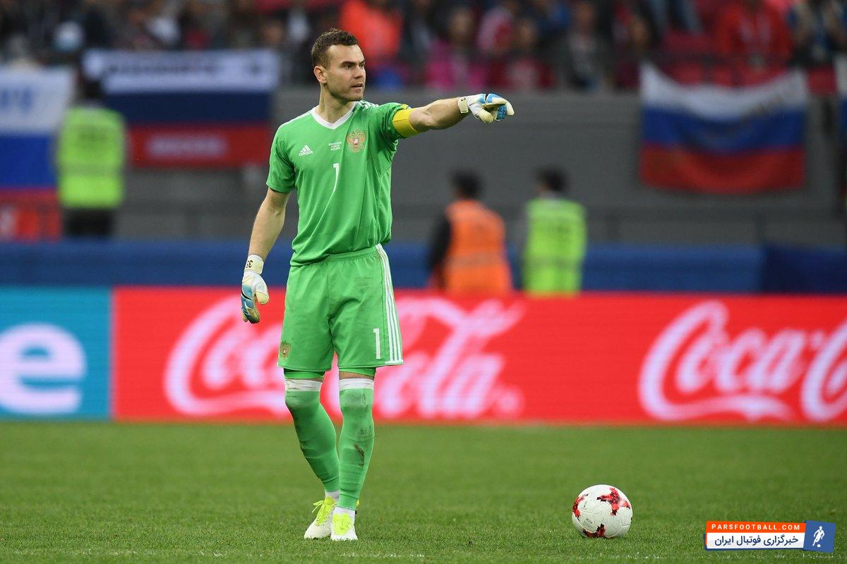 روسیه ؛ دروازه بان روسیه تاکید کرد برای پیروزی به ددیار برابر اروگوئه خواهند رفت