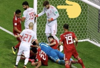 کرنر خلاقانه اسپانیا و دفاع جانانه ایران