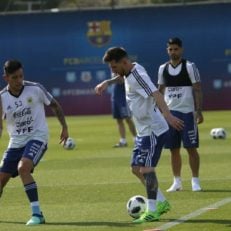 تمرینات تیم ملی آرژانتین در بارسلونا