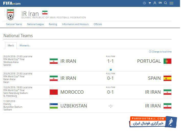 سایت فیفا بازی تیم ملی ایران و ازبکستان را در لیست بازی های دوستانه قرار داده است و این بدین معنی است که بازی تیم ملی ایران از سوی فیفا تایید شده است.