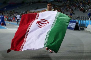 فیلم ؛ مراسم اهدای مدال‌طلا پرتاب‌دیسک به احسان حدادی در مسابقات آسیایی جاکارتا