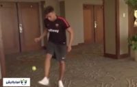 الشعراوی ؛ روپایی زدن استفان الشعراوی با توپ تنیس ؛ زوپایی زدن ستاره رم با توپ تنیس
