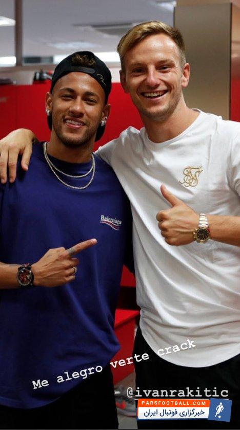 تصاویری از دیدار نیمار با هیم تیمی های سابقش در بارسلونا