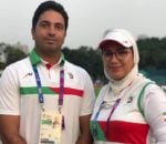 خواستگاری مجید قیدی ملیپوش تیراندازی با کمان از پریسا براتچی در جاکارتا