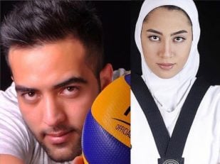 کیمیا علیزاده ؛ نصویری از کیمیا علیزاده و حامد معدنچی زوج جدید ورزش ایران