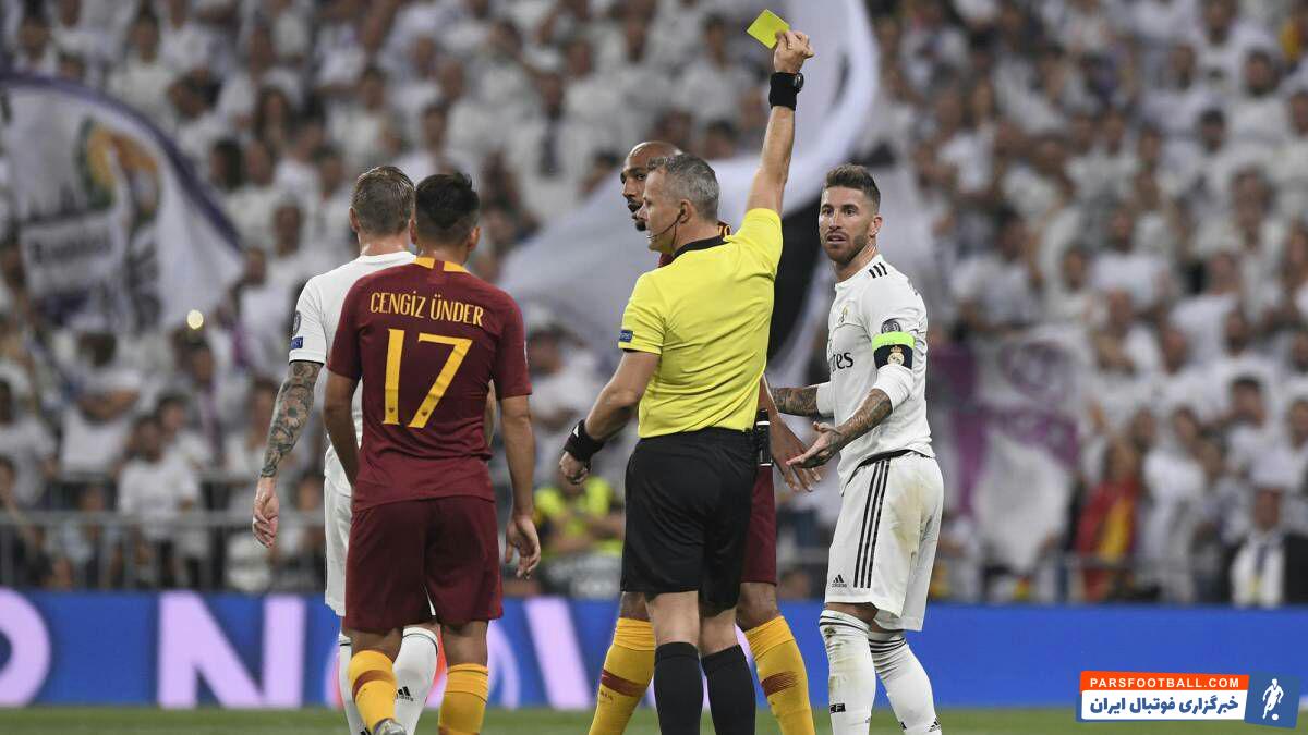 راموس رکورد دار دریافت بیشترین کارت زرد