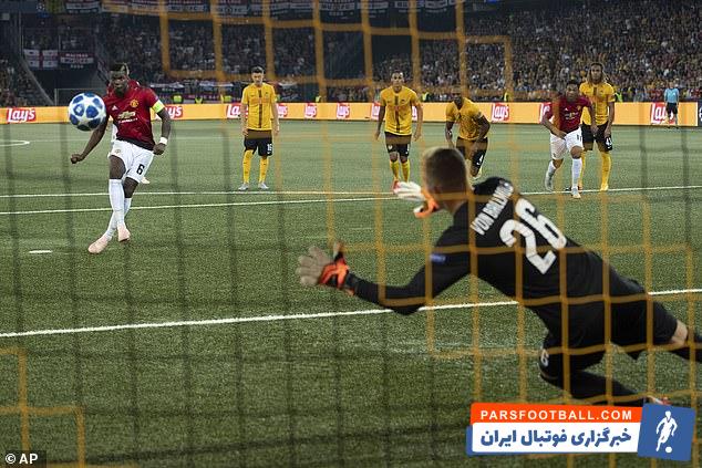 گل دوم یونایتد توسط پل پوگبا به ثمر رسید، گل پوگبا می تواند عنوان یکی از عجیب ترین پنالتی های تاریخ لیگ قهرمانان اروپا را به خود اختصاص بدهد.