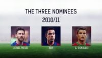 کاندیدا و برندگان برترین بازیکن اروپا از سال 18-2010