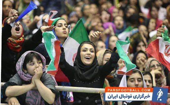 حضور بانوان در ورزشگاه آزادی - ایران - بولیوی-