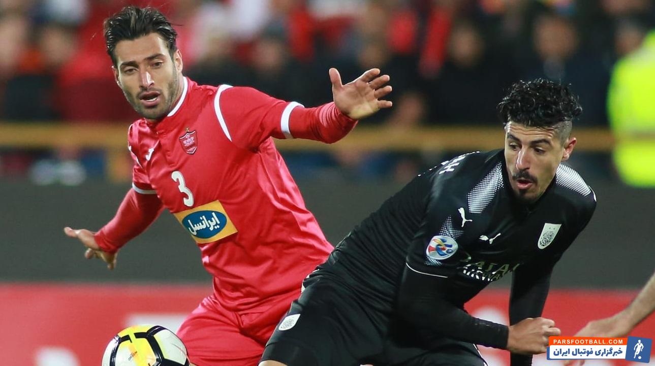 پرسپولیس ؛ درگیری لفظی شدید بین نیکن پرسپولیس و السد در دقیقه 65