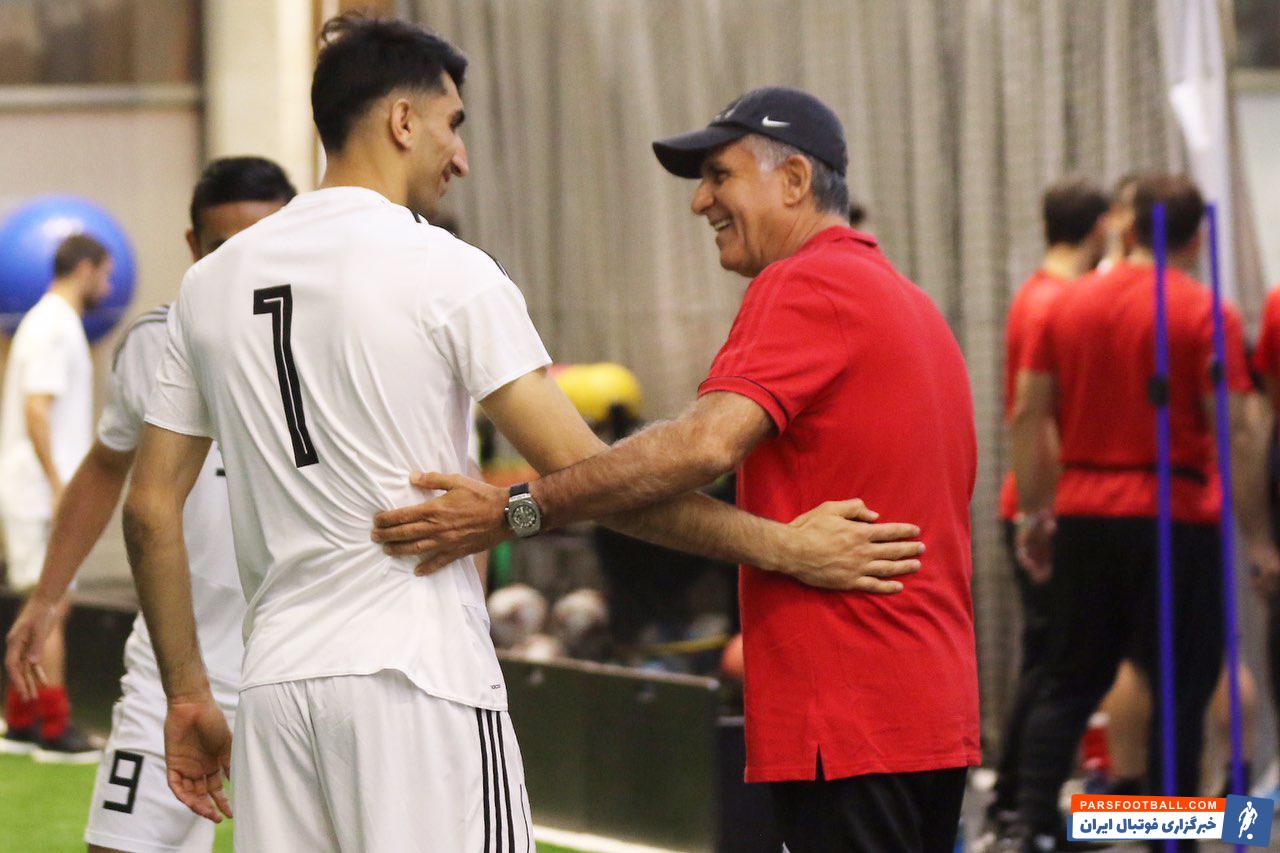 کی روش که همواره رابطه خوبی با بیرانوند دارد، در ابتدای تمرین به سراغ او رفت و بیرانوند را در آغوش گرفت تا به این ترتیب از شماره یک مطمئن خود استقبال کند.