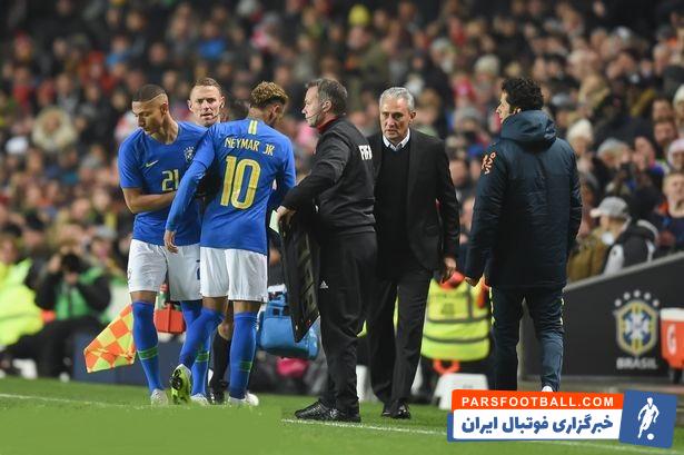 نیمار در دیدار تیم ملی برزیل برابر کامرون مصدوم شد نیمار ممکن است بازی حساس پاریسنژرمن برابر لیورپول را از دست بدهد.