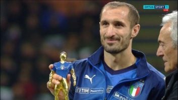 کیه لینی به رکورد صد بازی برای ایتالیا رسید