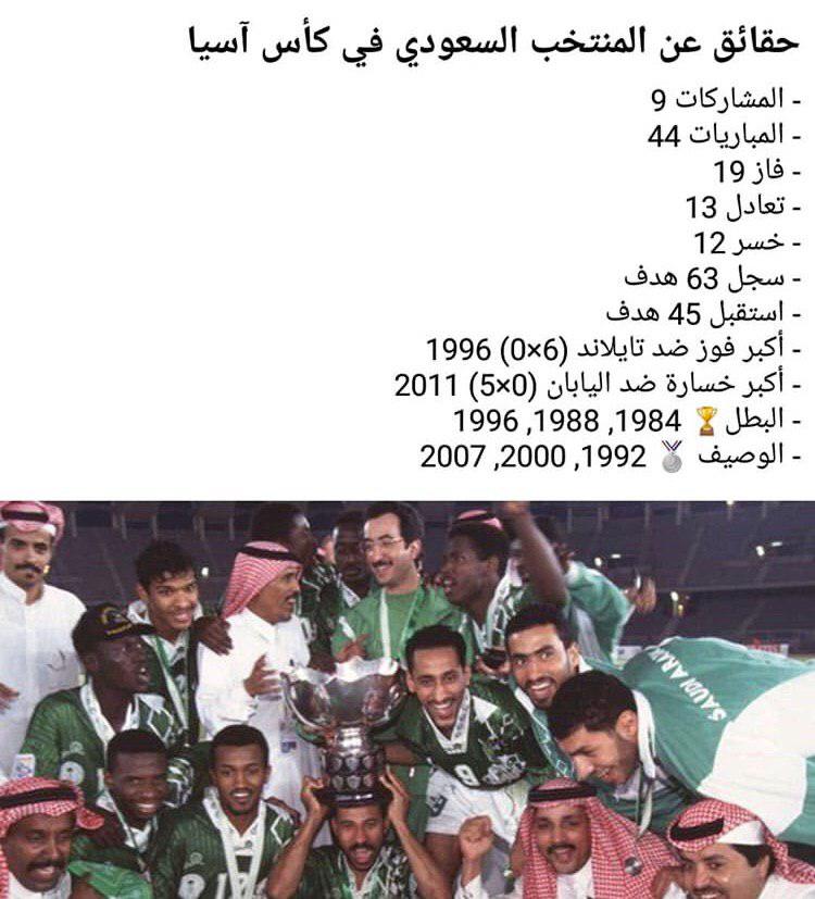 تنها باخت تیم ملی عربستان برابر کره شمالی در سال ۲۰۰۹ و در چارچوب مقدماتی جام جهانی رخ داده که یک بر صفر تیم ملی عربستان مقابل کره باخت.