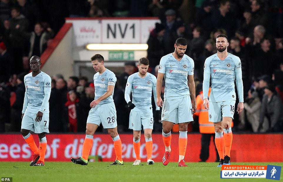 چلسی در ادامه روند نتایچ نامطلوب خود، شبی تلخ را تجربه کرد با 4 گل مقابل بورنموث شکست خورد این شکست، سنگین ترین باخت چلسی از سپتامبر 1996 محسوب می شود.