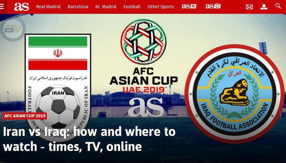 دیدار تیم ملی ایران و تیم ملی عراق در جام ملتهای آسیا، مورد توجه رسانههای معتبر جهان از جمله سایت روزنامه AS قرار گرفته است.