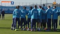 بارسلونا ؛ تمرینات باشگاه فوتبال بارسلونا قبل از دیدار برابر تیم سویا