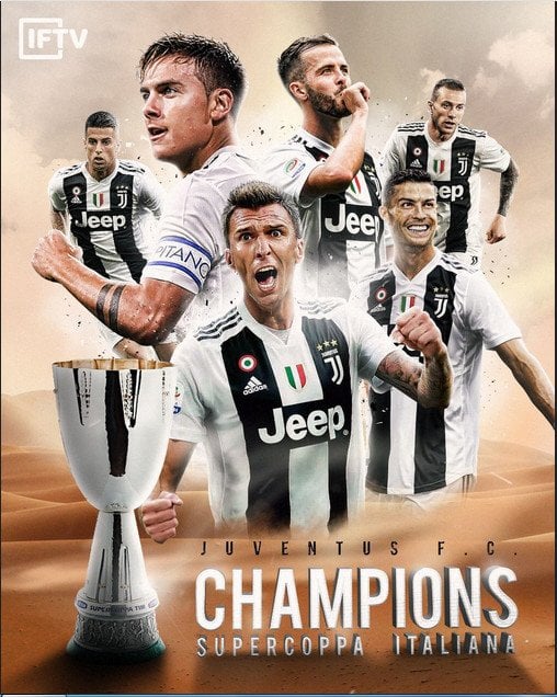 یوونتوس به پیروزی برابر تیم فوتبال آث میلان قهرمان سوپرکاپ ایتالیا شد