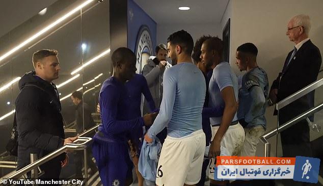 خوش و بش ستاره های چلسی با بازیکنان سیتی بعد شکست تحقیر آمیز