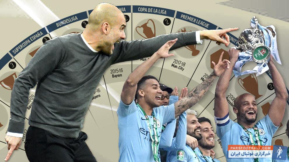 دو شب قبل پپ گواردیولا با قهرمانی روی نیمکت سیتی در جام اتحادیه، جام شماره 25 را به کلکسیون افتخارات خود اضافه کرد تا کنون ده فصل گواردیولا سرمربی یود.