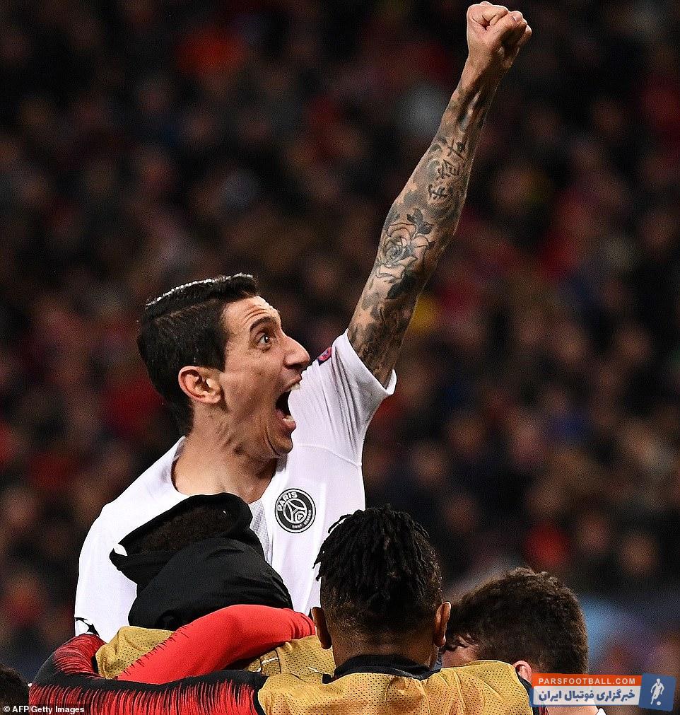 دی ماریا ؛ اننقام دی ماریا از منچستریونایتد با ارسال دو پاس گل برای پاری سن ژرمن