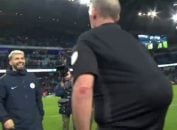 شوخی جالب مایک دین داور دیدار منچسترسیتی و چلسی با آگوئرو پس از هتریک