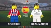 شبیه سازی جالب دیدار رئال مادرید و اتلتیکو مادرید با لگو