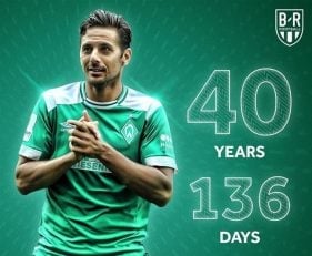 کلودیو پیزارو ستاره وردربرمن و مسن ترین گلزن بوندسلیگا