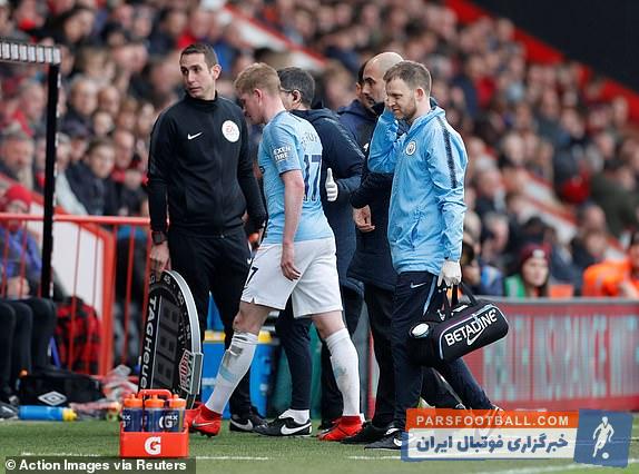 کوین دی بروین فصل قبل یکی از بهترین بازیکنان لیگ برتر بود کوین دی بروین و جان استونز در دیدار مقابل بورنموث به دلیل آسیب دیدگی تعویض شدند.