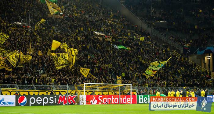 با وجود شکست 1-0 دورتموند مقابل تاتنهام و حذف از لیگ قهرمانان، هواداران دورتموند دیشب تا دقیقه 90 به تشویق تیم محبوبشان پرداختند.
