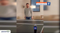 کلیپی از هنرنمایی لیونل مسی در با راکت و توپ پینگ پنگ