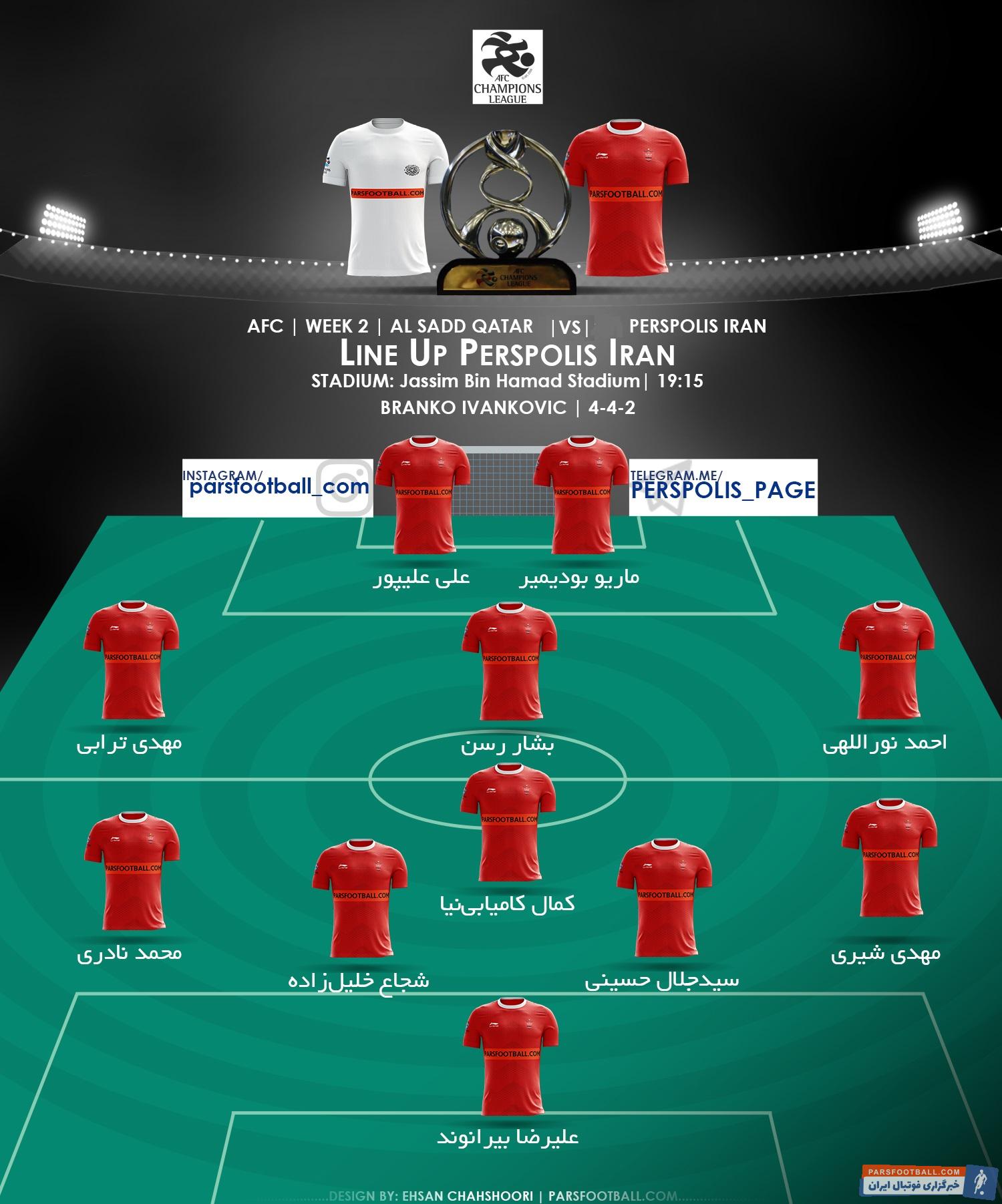 ترکیب پرسپولیس برابر السد