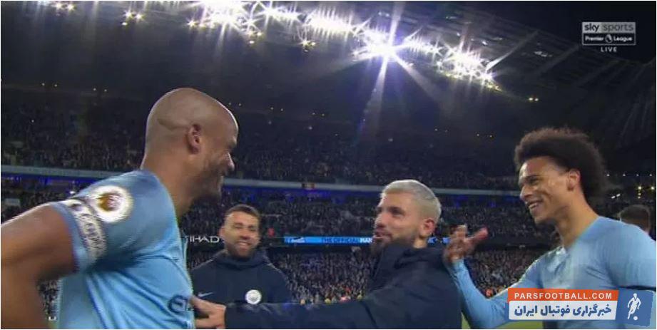 آگوئرو خوشحال است که کاپیتان این تیم، وینسنت کمپانی به توصیه آگوئرو گوش نداده و با شوتی سرکش دروازه لستر را باز کرده تا سیتی همچنان شانس اول قهرمانی باشد.