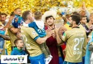 جشن قهرمانی تیم زنیت همراه با شیطنت های سردار آزمون