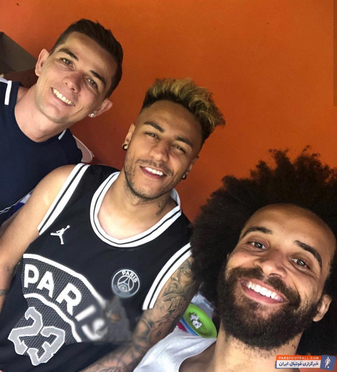 نیمار ؛ تصویری از بدل محمد صلاح ، نیمار جونیور و کریستیانو رونالدو