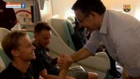 پشت صحنه سفر بازیکنان باشگاه فوتبال بارسلونا به ژاپن