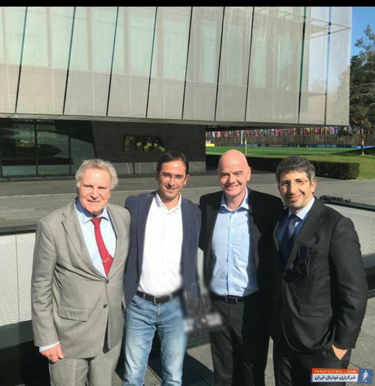 تصویری از علی خطیر در کنار اینفانتینو ؛ مشکل استقلال حل می شود؟