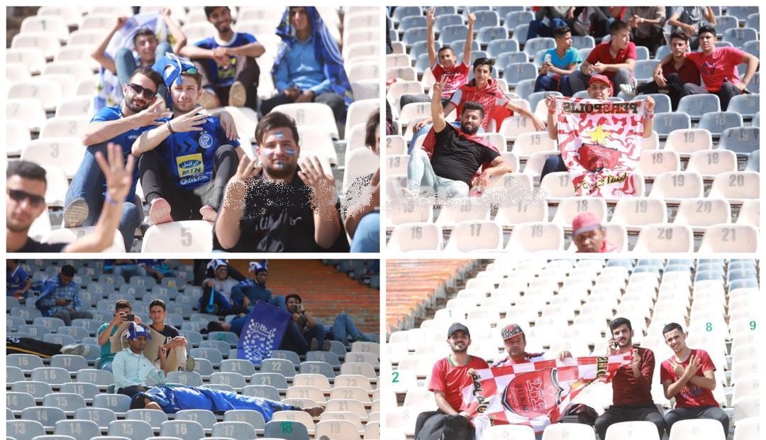 در فاصله کمتر از چند ساعت تا آغاز دربی ۹۰ تماشاگران زیادی وارد ورزشگاه نشدند و اکثر تماشاگران هم در محوطه بیرون از ورزشگاه روی چمنها نشستند.