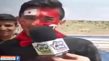 تراکتور ؛ دلیل عجیب هوادار تراکتور در مورد کشیدن پرچم ژاپن روی صورتش