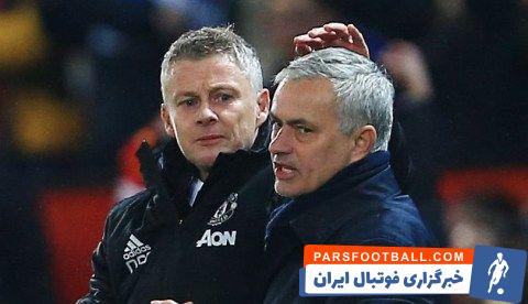 تصاویری از خوش و بش سولسشر و مورینیو پس از پایان بازی