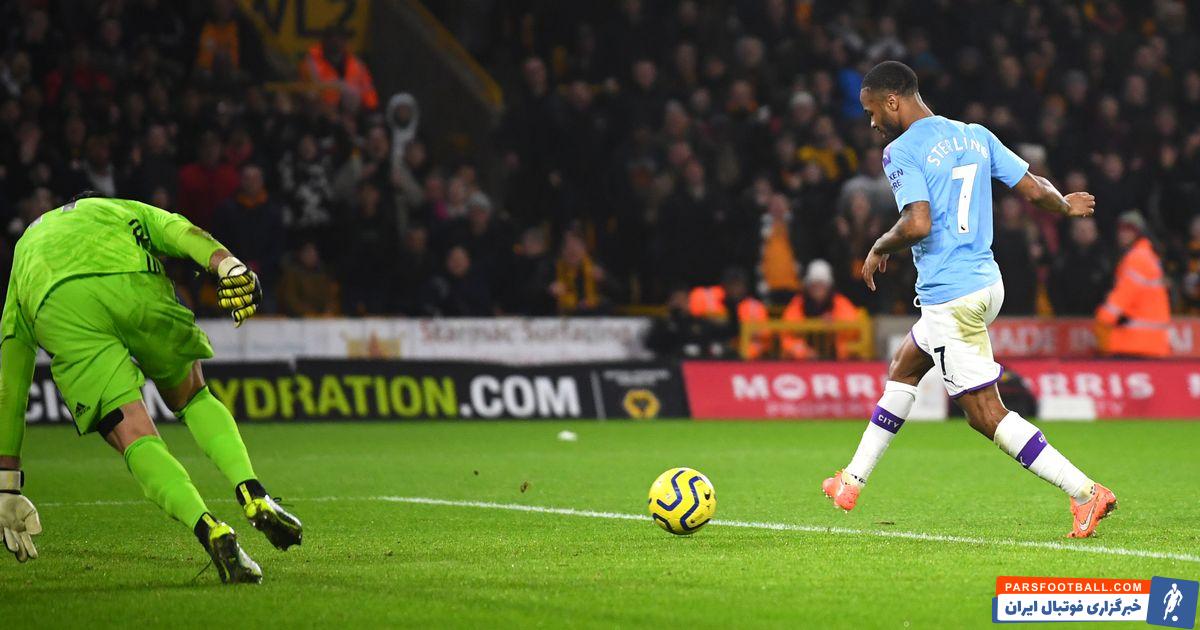 استرلینگ ؛ پرتاب اشیا به رحیم استرلینگ در دیدار برابر ولورهمپتون