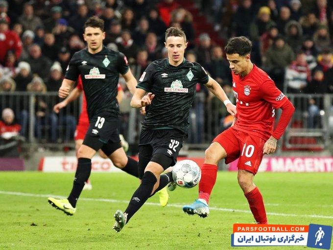 کوتینیو ؛ عملکرد کوتینیو در دیدار بایرن مونیخ برابر هرتابرلین رقابت های بوندس لیگا