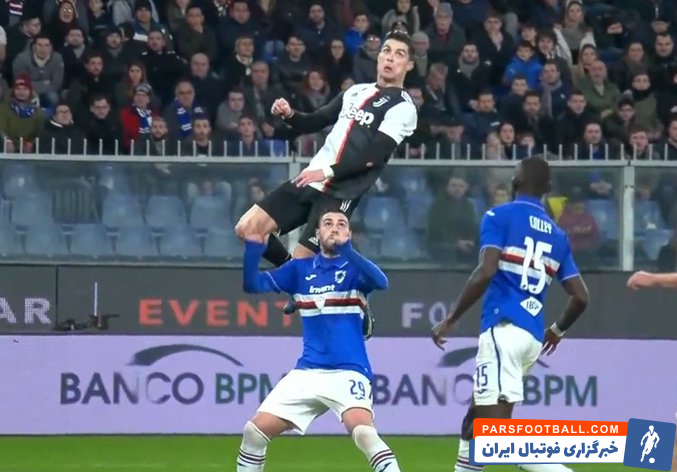 رونالدو ؛ پرش 71 سانتیمتری کریستیانو رونالدو برای گلزنی برابر سمپدوریا