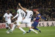 تک گل بارسا را لیونل مسی به ثمر رساند تا در صدر جدول گلزنان با 14 گل جایگاهش را مستحکم تر کند مسی حالا در همه رقابت ها 17 گل برای بارسا به ثمر رسانده.