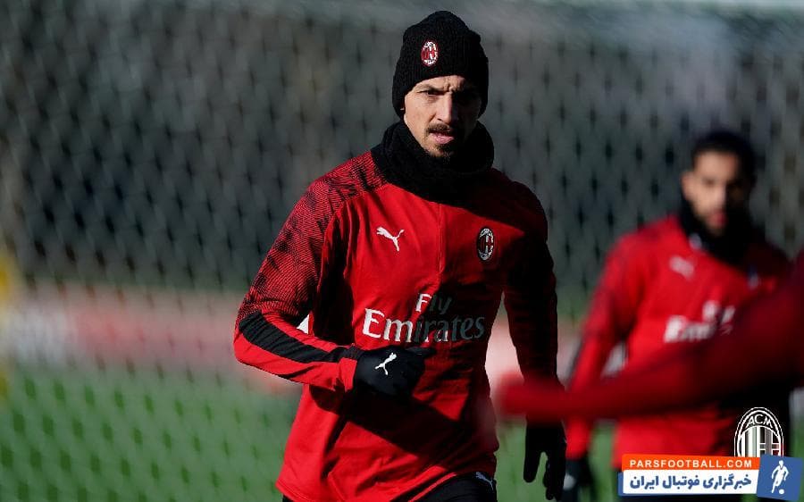 عملکرد زلاتان ابراهیموویچ در تمرین باشگاه فوتبال آث میلان